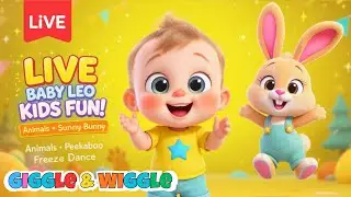 LIVE Toddler Learning Party 🎶 Animal Sounds, Peekaboo & Freeze Dance | Baby Leo & Sunny Bunny