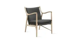No. 45 Style Chair - Ash - Charcoal Grey - Inspired By Finn Juhl