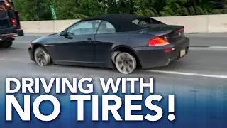Man arrested for driving on I-95 with no tires