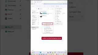 👌Hide and Show Navigation Pane in Windows 11 | #shorts | Ethica