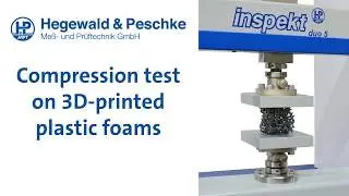Compression test on 3D-printed plastic foams