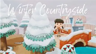 Winter Countryside Entrance & Ice Rink Speed Build - Animal Crossing New Horizons - ACNH Speed Build