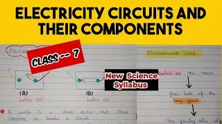 Electricity circuits and their components class 7 science chapter | Electricity circuits  class 7 