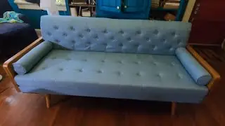 Unboxing! Lol, Assembling A Brand New Christopher Knight, Midcentury Couch