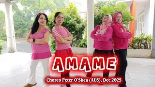 AMAME Line Dance || Choreo Peter O'Shea (AUS), Dec 2025 || Demo Bluebell Line Dance