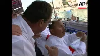 Water jousting tournament in southern France