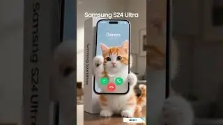 SAMSUNG S24 ULTRA Incoming Call  Feat Cute kitty  #cat  #incomingcall #shorts #ringtone