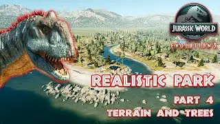Jurassic World Evolution 3 | Realistic Park - Part 4 | Majungasaurus habitat (Terrain and Trees)