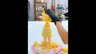 Sharing the production process of three-dimensional doll cake #Official I want to be popular #This