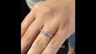 1 ct Oval Diamond Two-Tone Engagement Ring