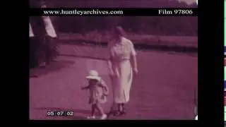Nanny to a Wealthy Family, 1930's.  Archive film 97806