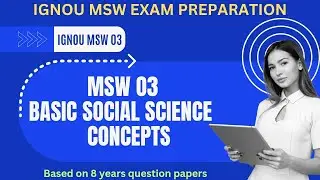 IGNOU MSW 3 revision/ exam preparation/basic social science concepts/ #ignouuniversity/ #ignou2023 /