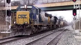 Smokey CSX Diesels on Q763 in Jessup, MD