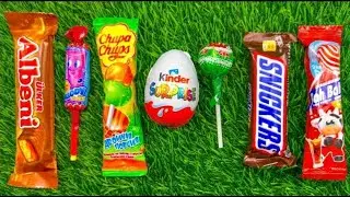 ASMR Most Popular Candys / some lots of colorful rainbow lollipop candy / unpacking chocolate eat