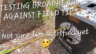 Seeing if broadheads hit lower than fieldpoints