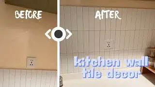 Kitchen wall tiles makeover - dry tile #kitchenwalltiles #kitchenwalldecor