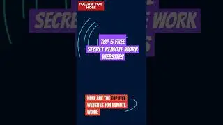 Top 5 secret remote work websites | secret job websites 2024 #trending