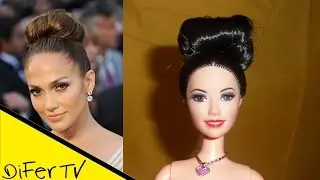 Peinados para muñecas: Chongo de cebolla inspirado en Jennifer Lopez Barbie doll hairstyles