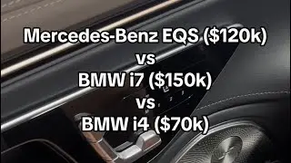 MB EQS vs BMW i7 vs BMW i4 Interior Quality | Push, Squeak, Rattle Test
