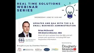 Real-Time Solutions Webinar 6 - Updates From The US Small Business Administration