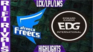 AFS vs EDG Highlights | Rift Rivals 2018 LCK/LPL/LMS Groups Day 1 | Afreeca Freecs vs Edward Gaming
