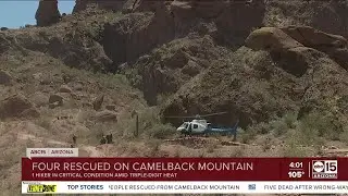 Four people rescued from Camelback Mountain on Monday