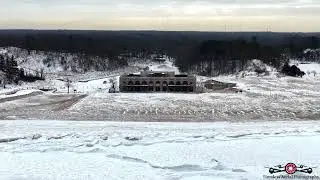 Indiana Dunes State Park Frozen Over &mdash; Endless Lake Michigan Ice 6K Drone Footage