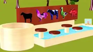 Learn Colors Domestic Animals Cages Matching Keys Matching Game Fun Colour Song For Children