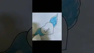 #shorts #flying heart drawing #easy drawing