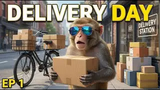 Mit Monkey Adventures | Hilarious Monkey Delivery Adventure! Mit Tries a Human Job (Ep. 1)