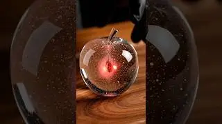 &ldquo;Crystal Apple ASMR 🍎 | Realistic Glass Fruit Slicing & Eating Sounds