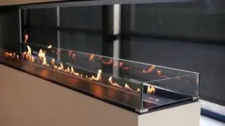 Decoflame Montreal built-in bio fireplace, open 3 sides