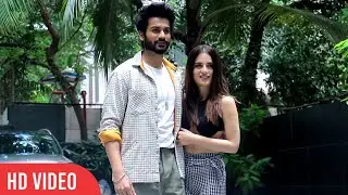 Shiddat Movie Cast Radhika Madan And Sunny Kaushal Spotted at Maddock Office