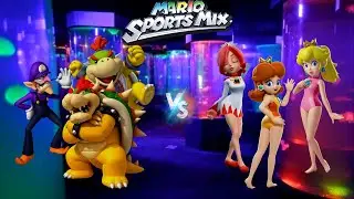 Mario Sports Mix - Basketball (3 players, Hard CPU) Exhibition Match #11