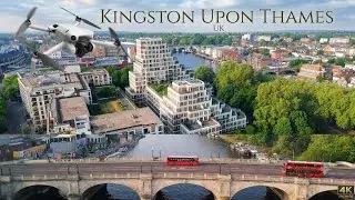 Kingston Upon Thames (UK) From Above 4K video
