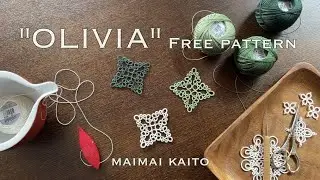 「オリビア」タティングレース フリーパターン Tatting lace Free pattern 