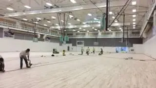 Ka'u High School Gym Floor Installation