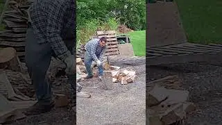 Got Wood? Splitting Firewood!!! AWESOME WOOD SPLITTING!