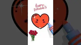 Valentine heart drawing 🌹💓 #valentinesday #viralshort #trending #shrots #heart #drawing #shortsfeed