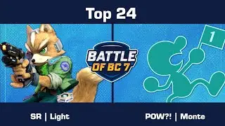 SR | Light (Fox) vs POW?! | Monte (Game & Watch) - Top 24 - Ultimate Singles | BoBC7