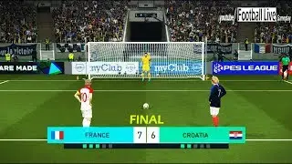 PES 2018 | ФРАНЦИЯ против ХОРВАТИИ | Серия пенальти | ФИНАЛ Кубка мира Konami | Геймплей на ПК