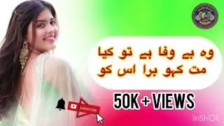 Wah be Wafa Hay to Kiya mat kho bara is ko | Hindi & Urdu songs | Musicistan song | 