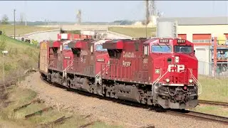 Triple CP Elephant ES44AC's - Red Deer, AB - 2015.05.24