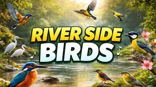 🦅Beautiful Nature & Bird Sound | Bird Watching by the River | Calm & Relaxing Nature Video🦚🦃🦢🦩🦤🪺🐦&zwj;⬛