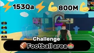 (Challenge)800M strength in football area and tropical area - strongman simulator Roblox 