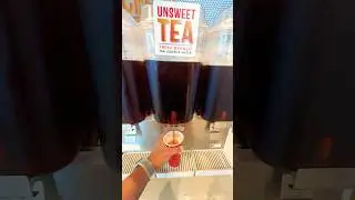 Pouring Unsweet Tea at Drink Refill Station | Raising Cane&rsquo;s, Pearl City, Hawaii, USA