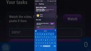 tapswap video task code 16/7 #music #tapswap #shorts