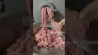 D120 frozen meat grinder, mince beef meat in 4mm pore plate, the result you can see, wonderful thing