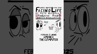 FacingLife 2.7.25 AMERICA: THE COMPUTER #SlightlyAnimated #ComicStrip #cartoon
