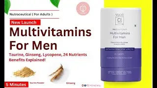 MultiVitamin for men | Taurine + Ginseng + 24 Vitamins & Minerals | Energy, Immunity & Focus
